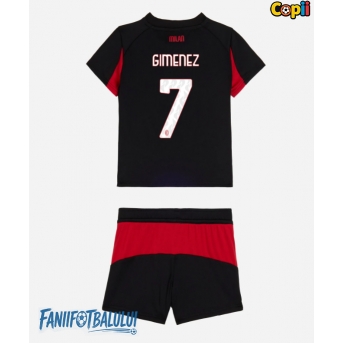 AC Milan Santiago Gimenez #7 Echipament de Fotbal Replică 2025-26 Copii Acasa (+ Șorturi)